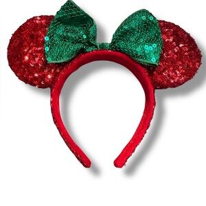 Sequin Red and Green Mickey Ears